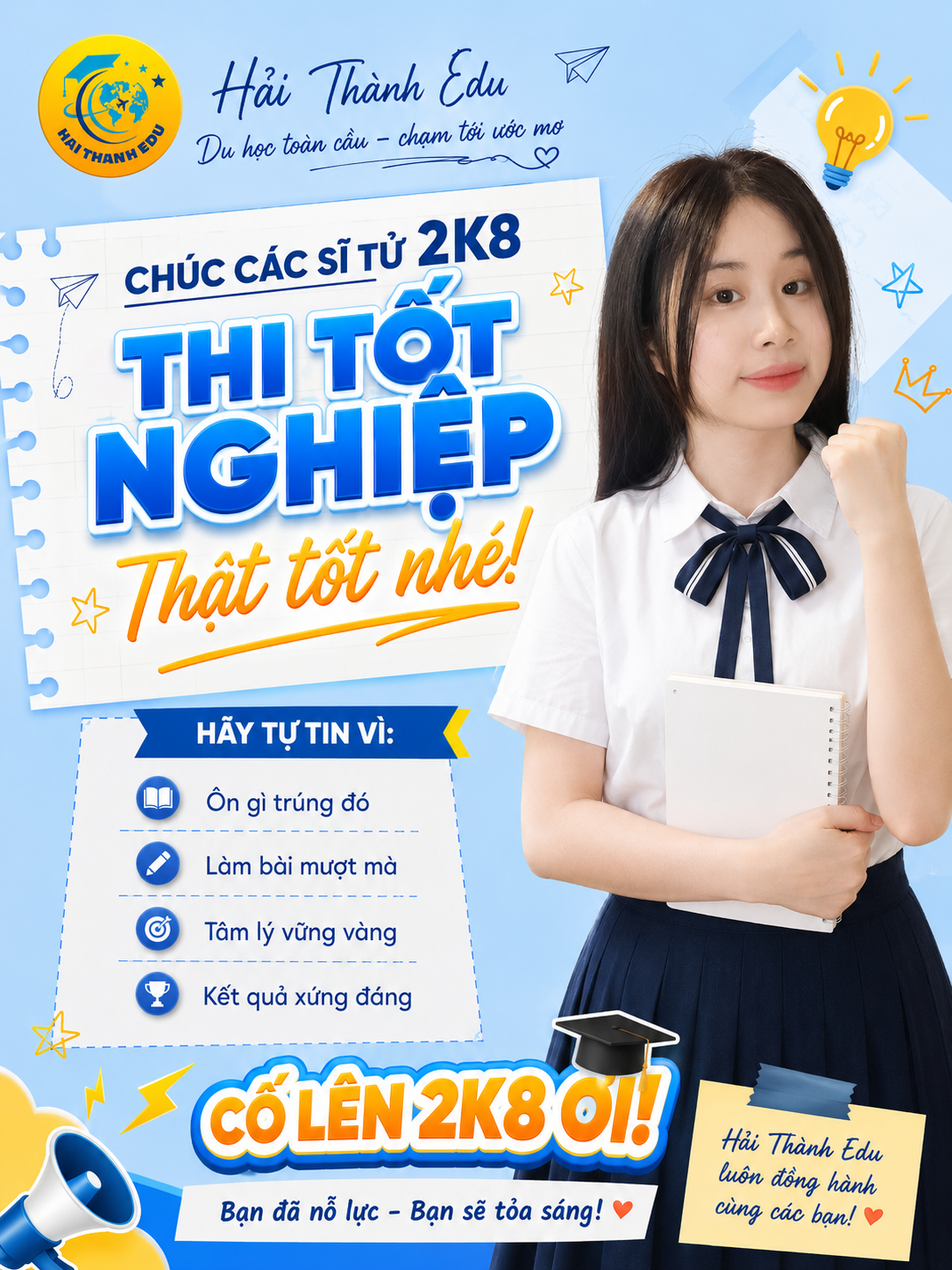 HẢI THÀNH EDU TIẾP SỨC MÙA THI 2026 VÀ GỬI LỜI CHÚC ĐẾN CÁC SĨ TỬ 2K8